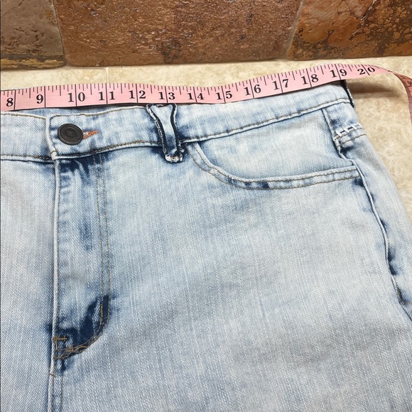 Watson Blue Jeans Size 36 Skull Patch Distressed Punk Slogan Graphic Denim - Picture 9 of 16